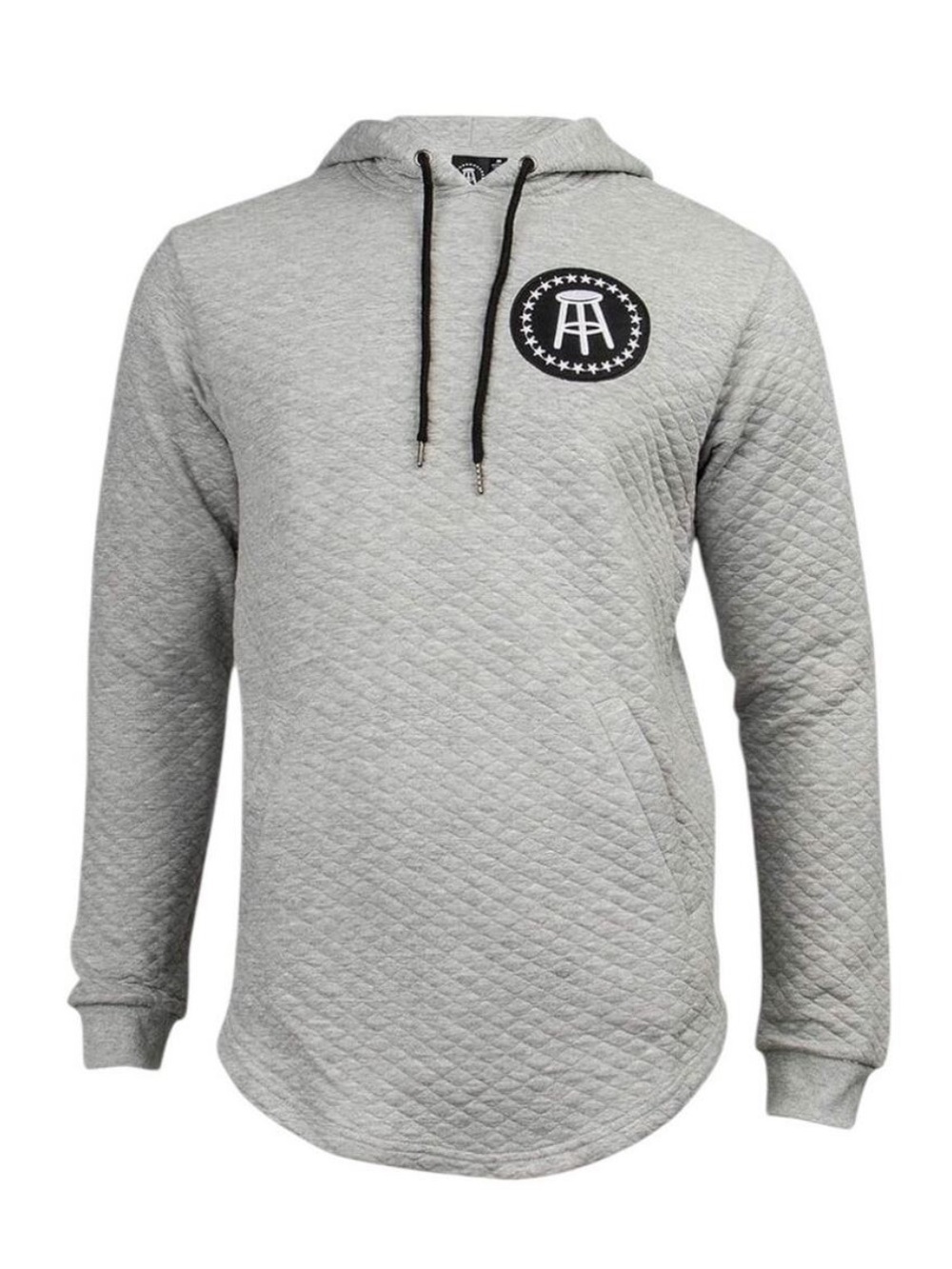 Barstool Sports Grey Quilted Pullover Hoodie Size 2XL Mens